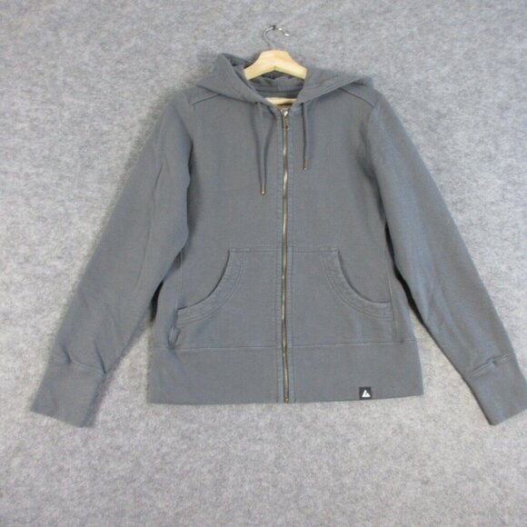 American Giant Womens Hoodie Jacket Sweatshirt Classic Full Zip Gray Large 980 - Picture 1 of 12